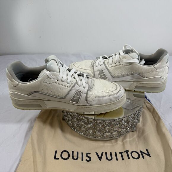 Louis Vuitton LV Trainers White Sneakers – Size 9 US Authentic-Used - Picture 10 of 14